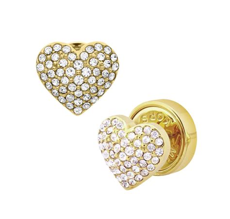 michael kors earring stud heart|michael kors earrings clearance.